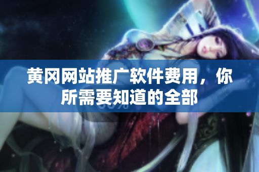 黄冈网站推广软件费用，你所需要知道的全部