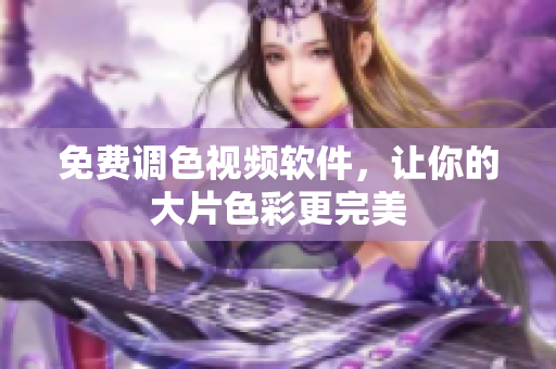 免费调色视频软件，让你的大片色彩更完美