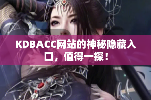 KDBACC网站的神秘隐藏入口，值得一探！