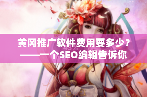 黄冈推广软件费用要多少？——一个SEO编辑告诉你