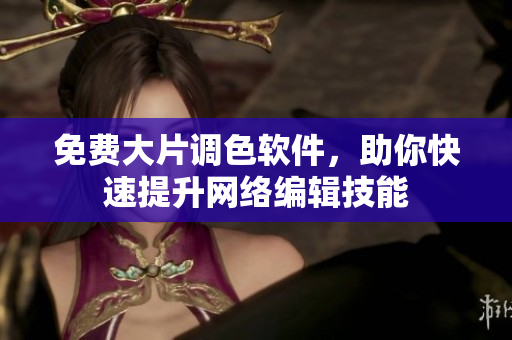 免费大片调色软件，助你快速提升网络编辑技能