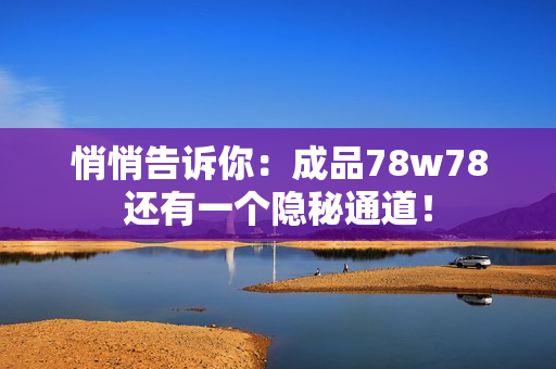 悄悄告诉你：成品78w78还有一个隐秘通道！