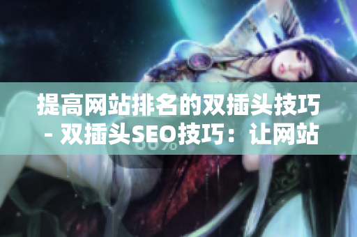 提高网站排名的双插头技巧 - 双插头SEO技巧：让网站排名提升