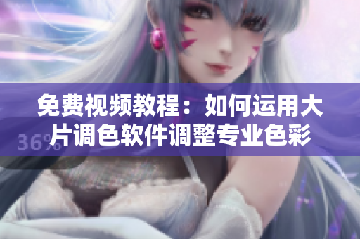 免费视频教程：如何运用大片调色软件调整专业色彩