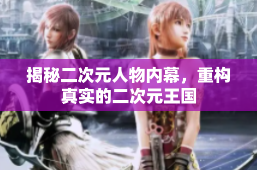 揭秘二次元人物内幕，重构真实的二次元王国