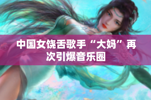 中国女饶舌歌手“大妈”再次引爆音乐圈