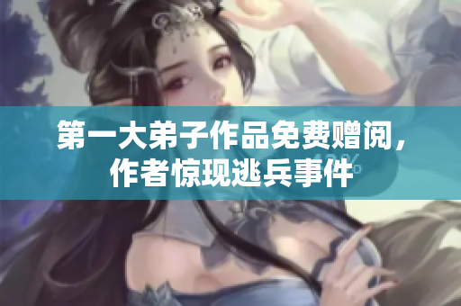 第一大弟子作品免费赠阅，作者惊现逃兵事件