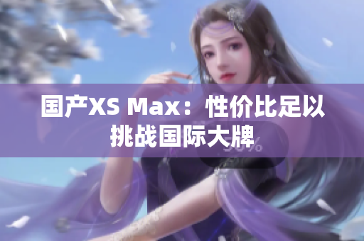 国产XS Max：性价比足以挑战国际大牌