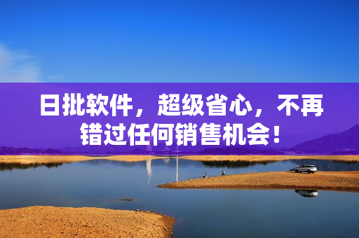 日批软件，超级省心，不再错过任何销售机会！