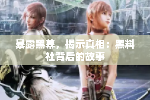 暴露黑幕，揭示真相：黑料社背后的故事