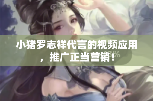 小猪罗志祥代言的视频应用，推广正当营销！