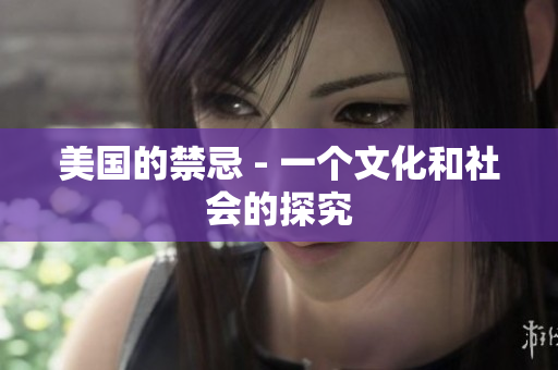 美国的禁忌 - 一个文化和社会的探究