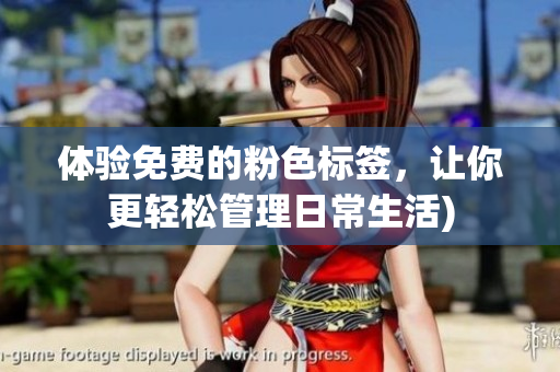 体验免费的粉色标签，让你更轻松管理日常生活)