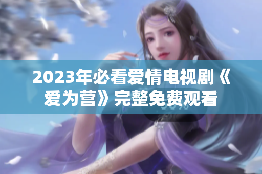 2023年必看爱情电视剧《爱为营》完整免费观看