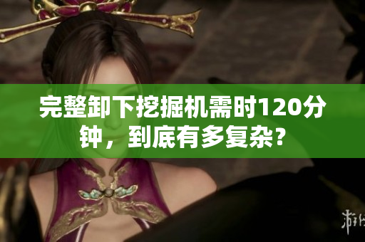 完整卸下挖掘机需时120分钟，到底有多复杂？