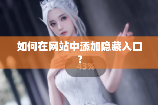 如何在网站中添加隐藏入口？