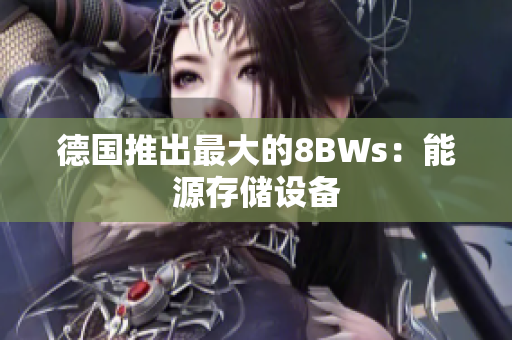 德国推出最大的8BWs：能源存储设备