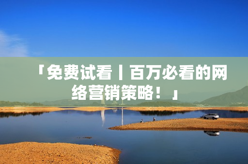 「免费试看丨百万必看的网络营销策略！」