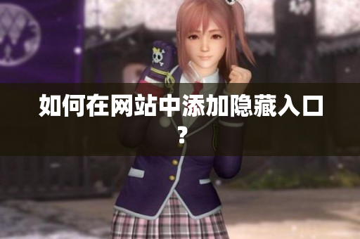 如何在网站中添加隐藏入口？