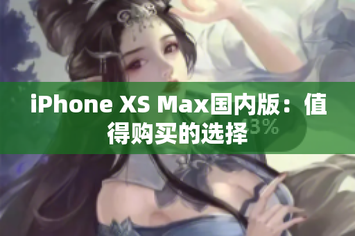 iPhone XS Max国内版：值得购买的选择