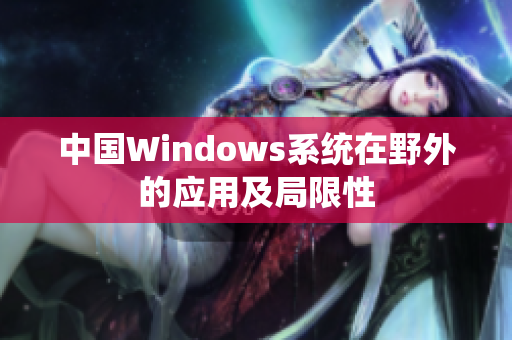 中国Windows系统在野外的应用及局限性