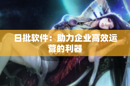 日批软件：助力企业高效运营的利器