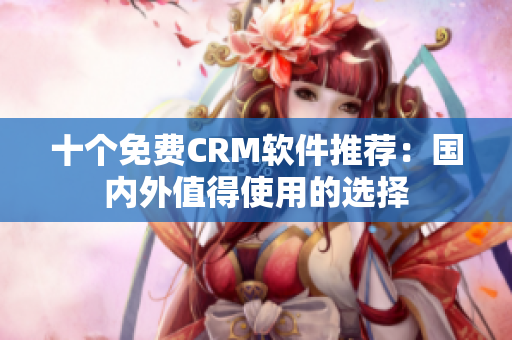 十个免费CRM软件推荐：国内外值得使用的选择