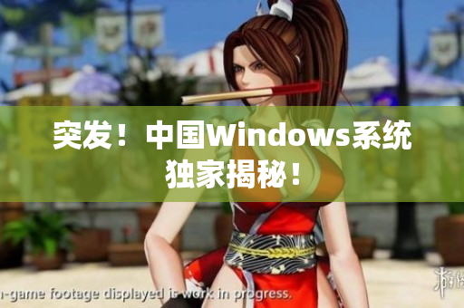 突发！中国Windows系统独家揭秘！