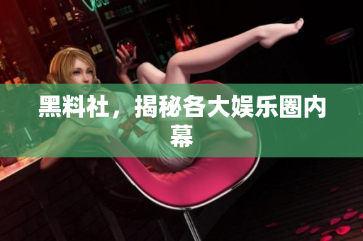 黑料社，揭秘各大娱乐圈内幕