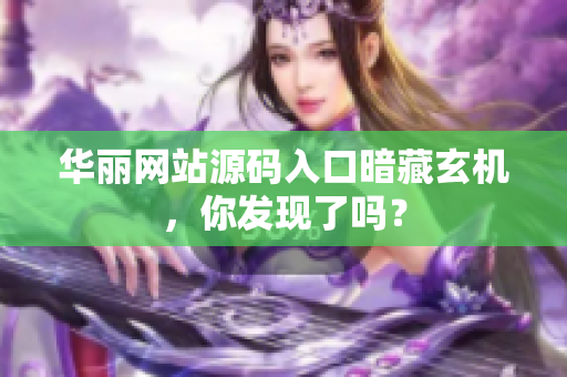 华丽网站源码入口暗藏玄机，你发现了吗？