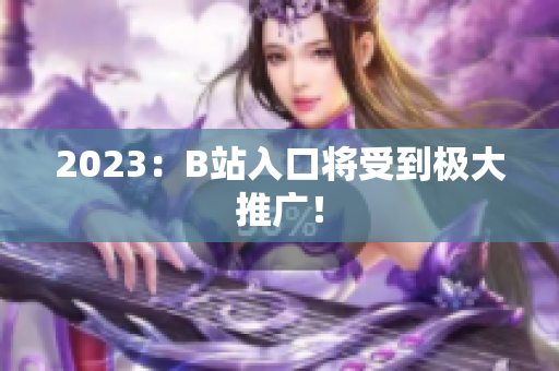 2023：B站入口将受到极大推广！