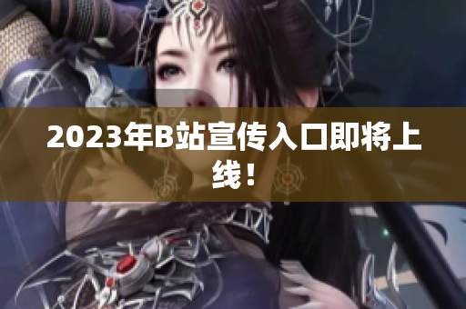 2023年B站宣传入口即将上线！