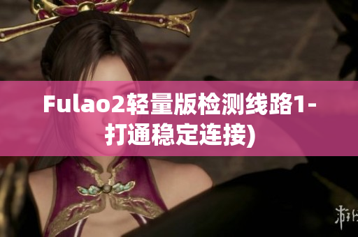 Fulao2轻量版检测线路1-打通稳定连接)