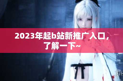 2023年起b站新推广入口，了解一下~