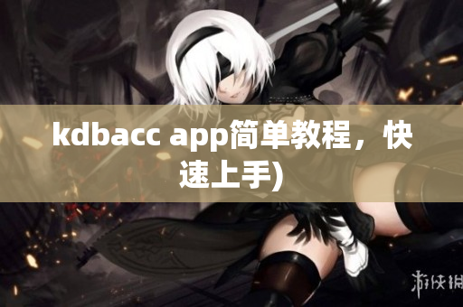 kdbacc app简单教程，快速上手)