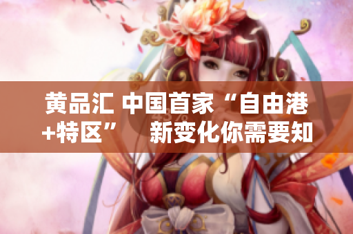 黄品汇 中国首家“自由港+特区”　新变化你需要知道