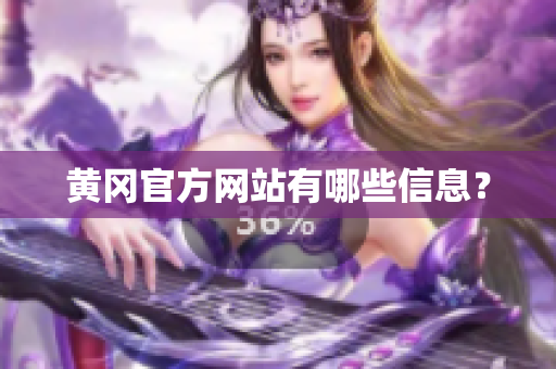 黄冈官方网站有哪些信息？